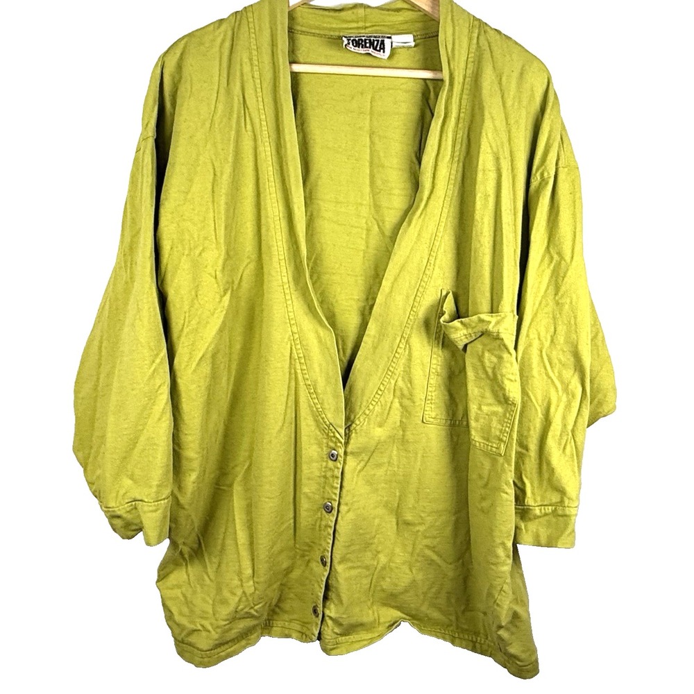 Forenza Lime Green Cardigan Sweater